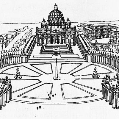 Спроектированный Микеланджело купол собора Святого Петра в Риме — образец храмовой архитектуры